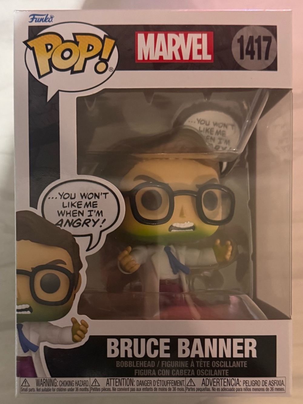 Funko Pop! Marvel Bruce Banner Vinyl Figure - Green, White, Black
